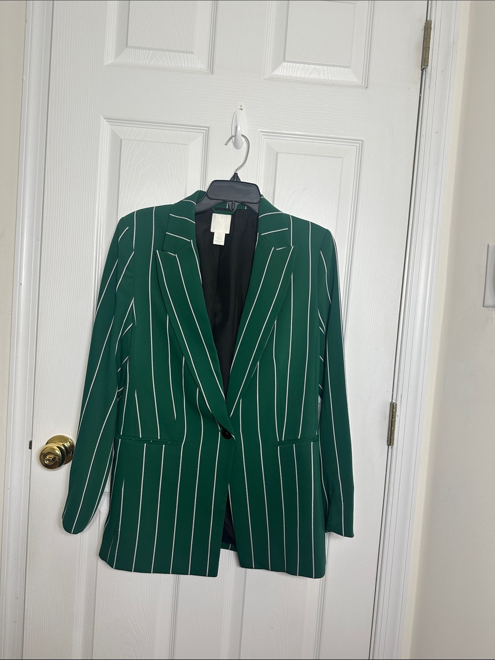 H&M Green Pinstripe Women's Blazer